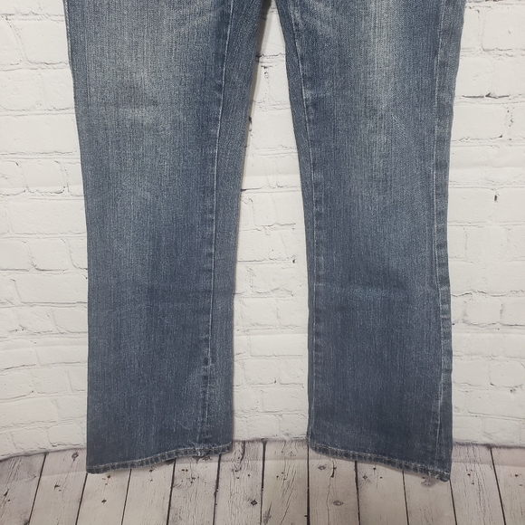 7FAM Sz 28 Floral & Rhinestone Embellished Jeans - Picture 5 of 16